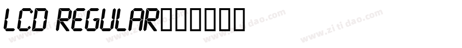 LCD Regular字体转换